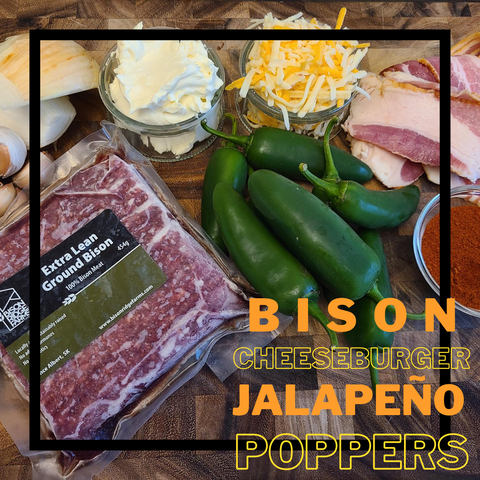 Bison Cheeseburger Jalapeño Poppers
