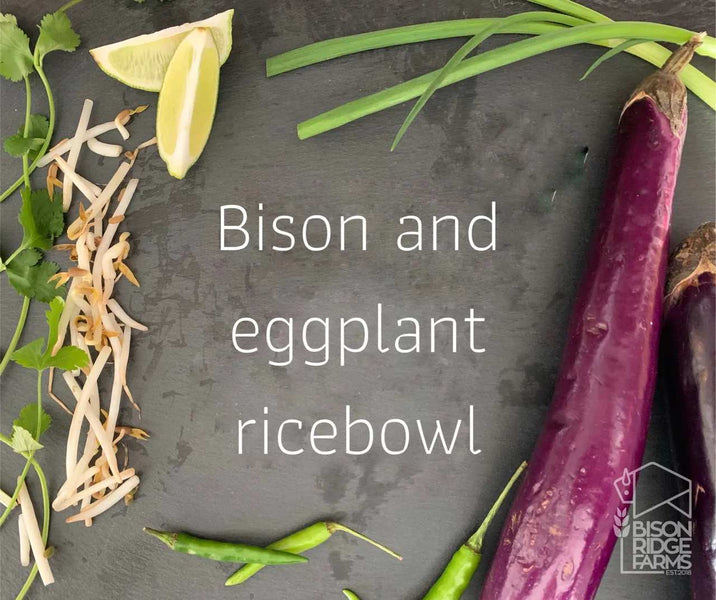 Bison and Eggplant Rice Bowl