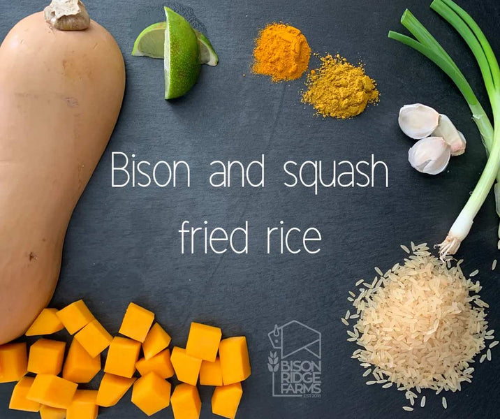 BISON AND SQUASH FRIED RICE