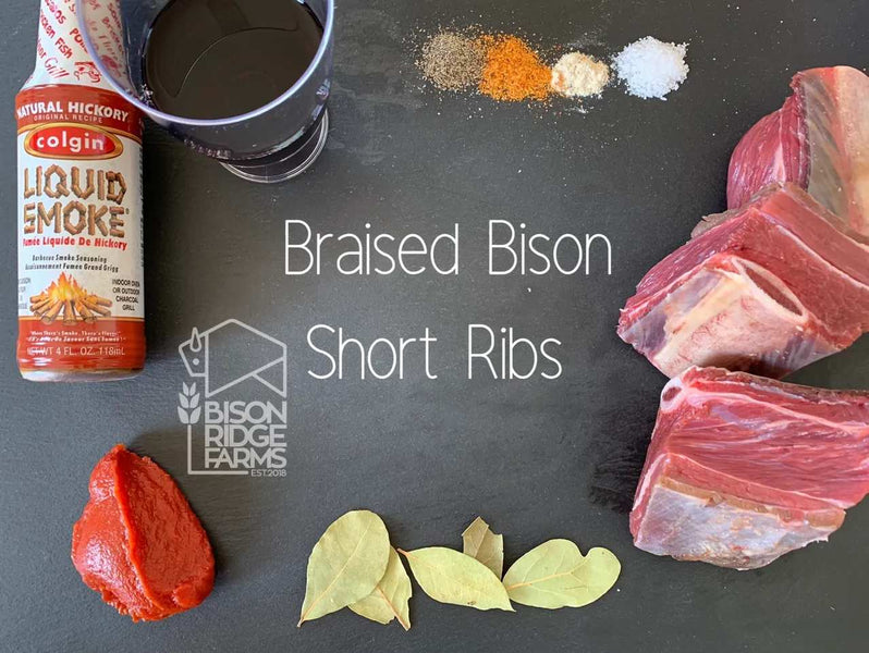 BRAISED BISON SHORT RIBS IN BBQ SAUCE